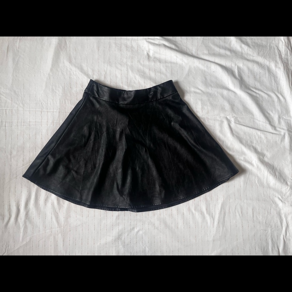 Charlotte Russe Black Pleather Skirt